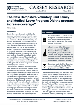 Paid Family Medical Leave: Carsey Research Brief